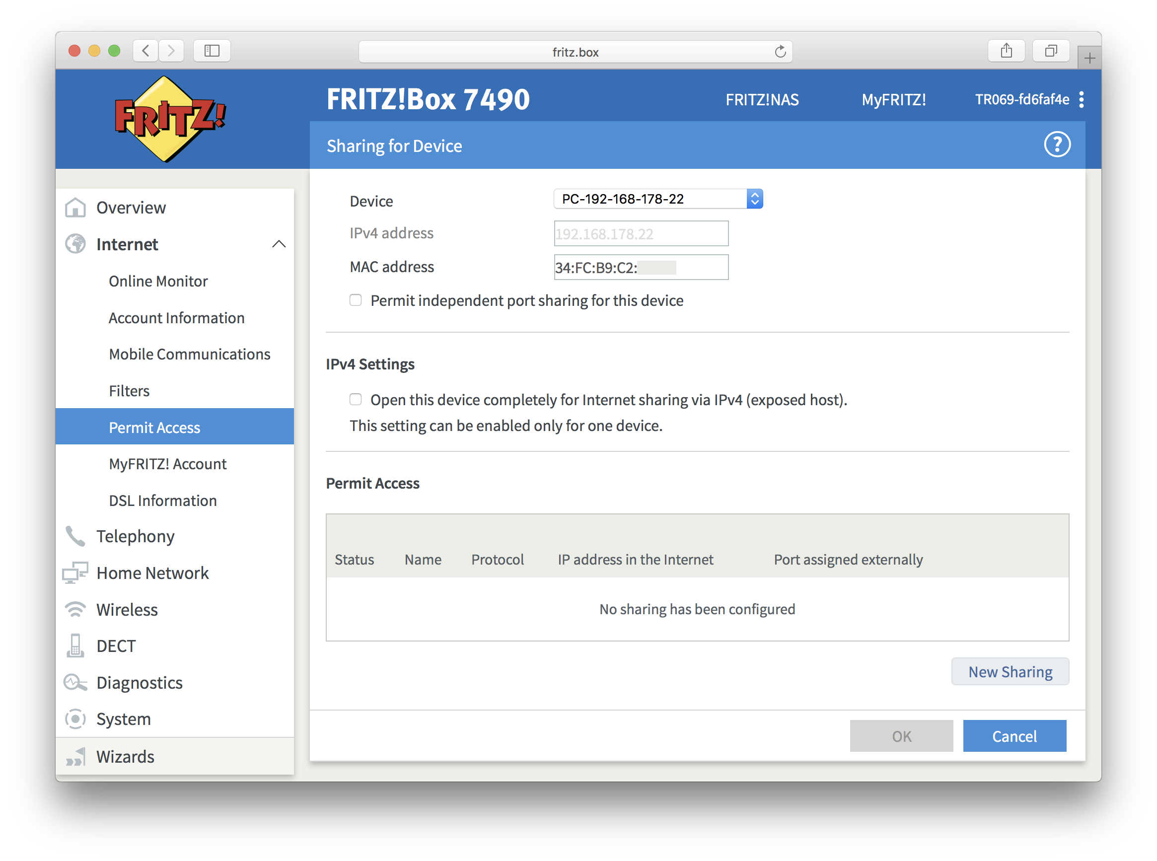 How do I set up a port forwarding on my FRITZ!Box